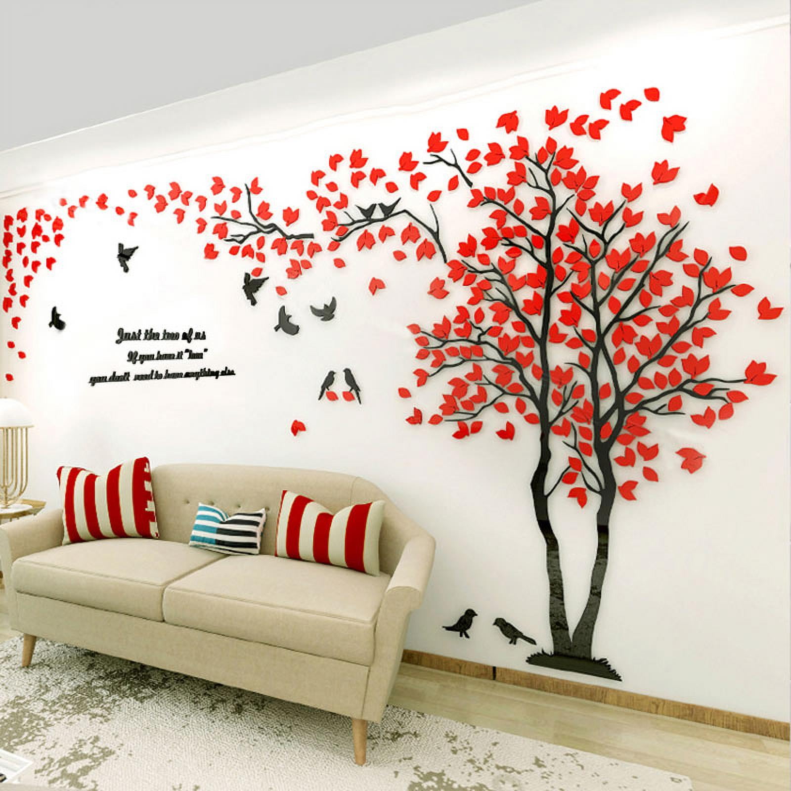 3D Tree Wall Art Wall Stickers Removable Vinyl Decal Mural TV Background  Home Decor New 
