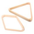 thumbnail image 1 of FONWILYO 2Pcs Solid Wood Pool Triangle Racks Khaki for Professional Home and Commercial Pool Table Use, 1 of 7