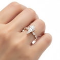 thumbnail image 6 of 3.00Ct Kite Cut Lab Grown Diamond Solitaire Engagement Ring, Round & Marquise Accents, 10K Rose Gold, 6 of 7