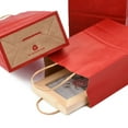 thumbnail image 2 of 30 pc Kraft Paper Bags Gift Bags Shopping Bags with Handles Dark Red 15x8x21cm, 2 of 6