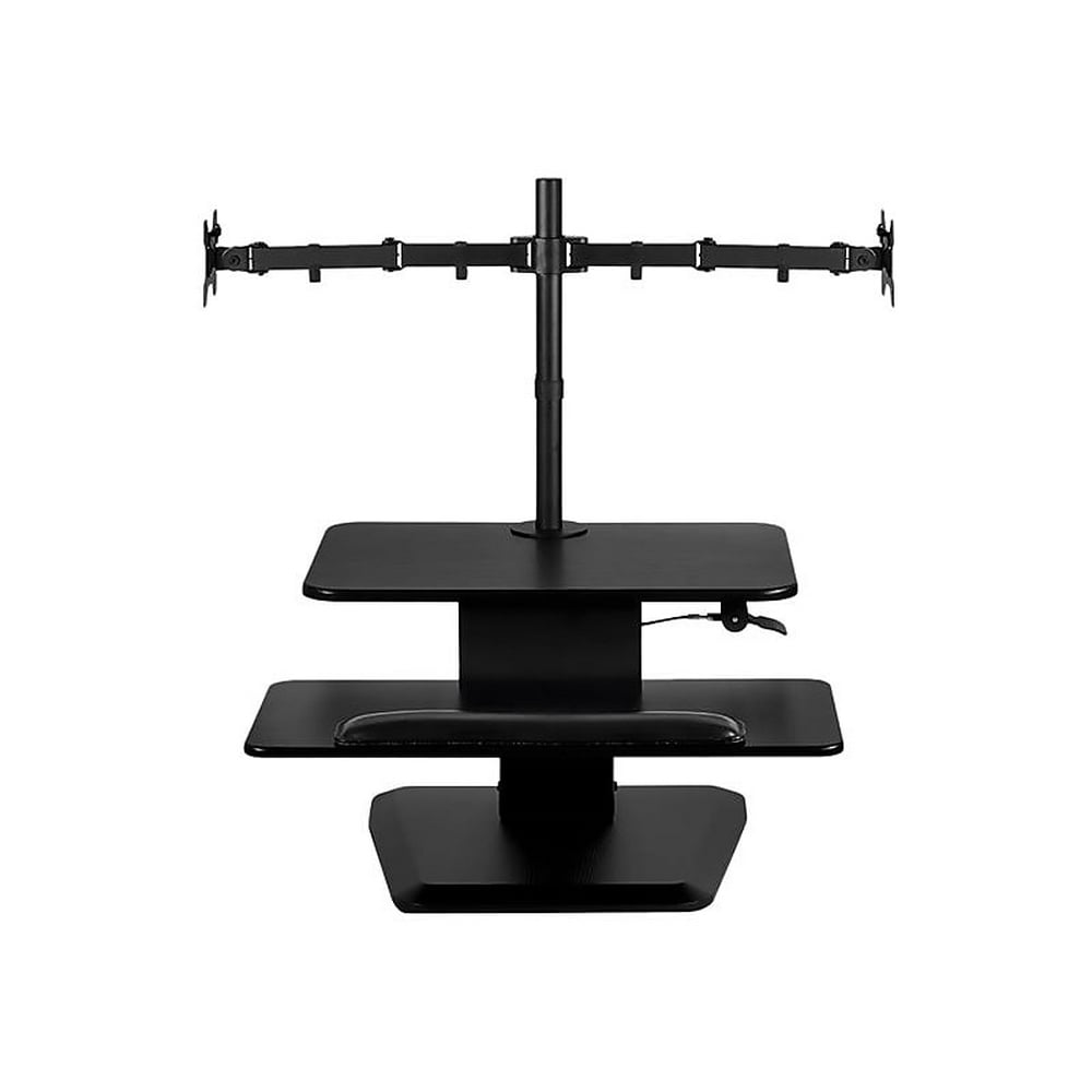 MountIt! Standing Desk Converter with Dual Monitor Mount Aluminum MI