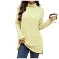 thumbnail image 2 of Abomasnow Women's Mock Turtleneck Sweaters Plus Size Long Sleeve Casual Knit Pullover 2025 Tunic Tops 2025 Lightweight Sweaters, 2 of 8