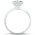 thumbnail image 2 of Pompeii 1ct Bezel Solitaire Lab Grown Engagement Ring 14K White Gold (FG,VS), 2 of 6