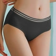 thumbnail image 3 of Gibobby Pantaletas Invisibles para mujer Ropa interior para mujeres europeas, versión para estudiantes, pantalones sexis bonitos de talla grande para mujer(Negro,G), 3 of 4