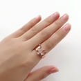 thumbnail image 2 of Simple Cross Shape Micro Inlaid Zircon Rose Gold Plated Women's Ring, 2 of 5