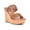 Brown, variant on Womens KALANI2 Cork heel Square toe Wedge Sandals