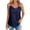 Blue, variant on Women Sequins V Neck Spaghetti Strap Solid Casual Fashion Party Vacation Beach Loose Tank Tops Sparkly V-Neck Tank, Blue M