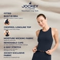 thumbnail image 3 of Jockey Women's EVERACTIVE Racerback Crop Tank With Built-In Bra, 3 of 7
