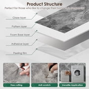 Self Adhesive Wall Tiles,Bexikou 12 Pieces 11.8x11.8in Marble Pattern Backsplash Panels,Waterproof Washroom Wall Panels for Kitchen, Dining Room, Bedrooms & Bathrooms by Achim Home Decor
