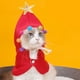 thumbnail image 4 of Traje de Navidad para mascotas con capa de cachorro con estrella, disfraz de fiesta de cosplay para gatos y perros pequeños y medianos, rojo S, 4 of 6