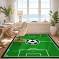 thumbnail image 3 of Design&I 9'x12' Washable Area Rug Soccer Pitch Field Ground Markings Lines Border Athletic Door for Dining Room, Basement, Large Office, Snag-Free, 3 of 7