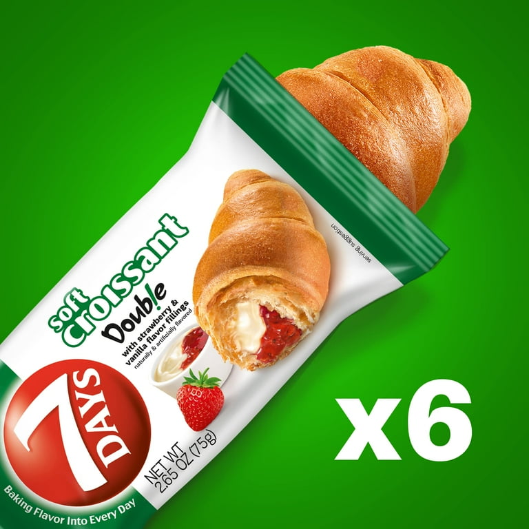 7Days Soft Croissant, Strawberry & Vanilla Croissant, Breakfast