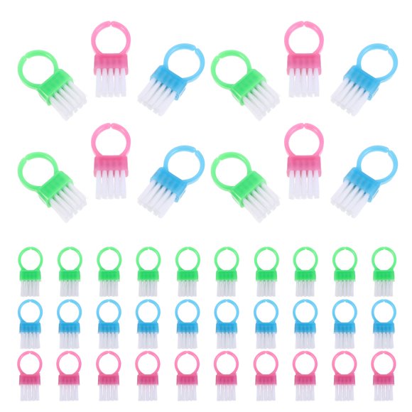 OULII 90Ud Brochas De Manicura Con Anillo Para Limpieza De Con Suaves Multicolor