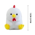 thumbnail image 3 of Cute Sitting Chicken Stuffed Animal 5.91 Inch Soft White Plush Toy For Bedtime Shelf Decor And Companion Gifts, 3 of 6