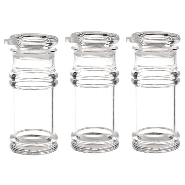 3X Botella de Aceite Oliva Vinagre Salsa Soja de Acrilico Claro Dispensador de Barbacoa Coctelera 100Ml