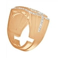 thumbnail image 5 of Men's Genuine Diamond 0.75 Ct. Luxury Car RR Exclusive Custom Designer Ring Band Over Rose Gold, 5 of 7