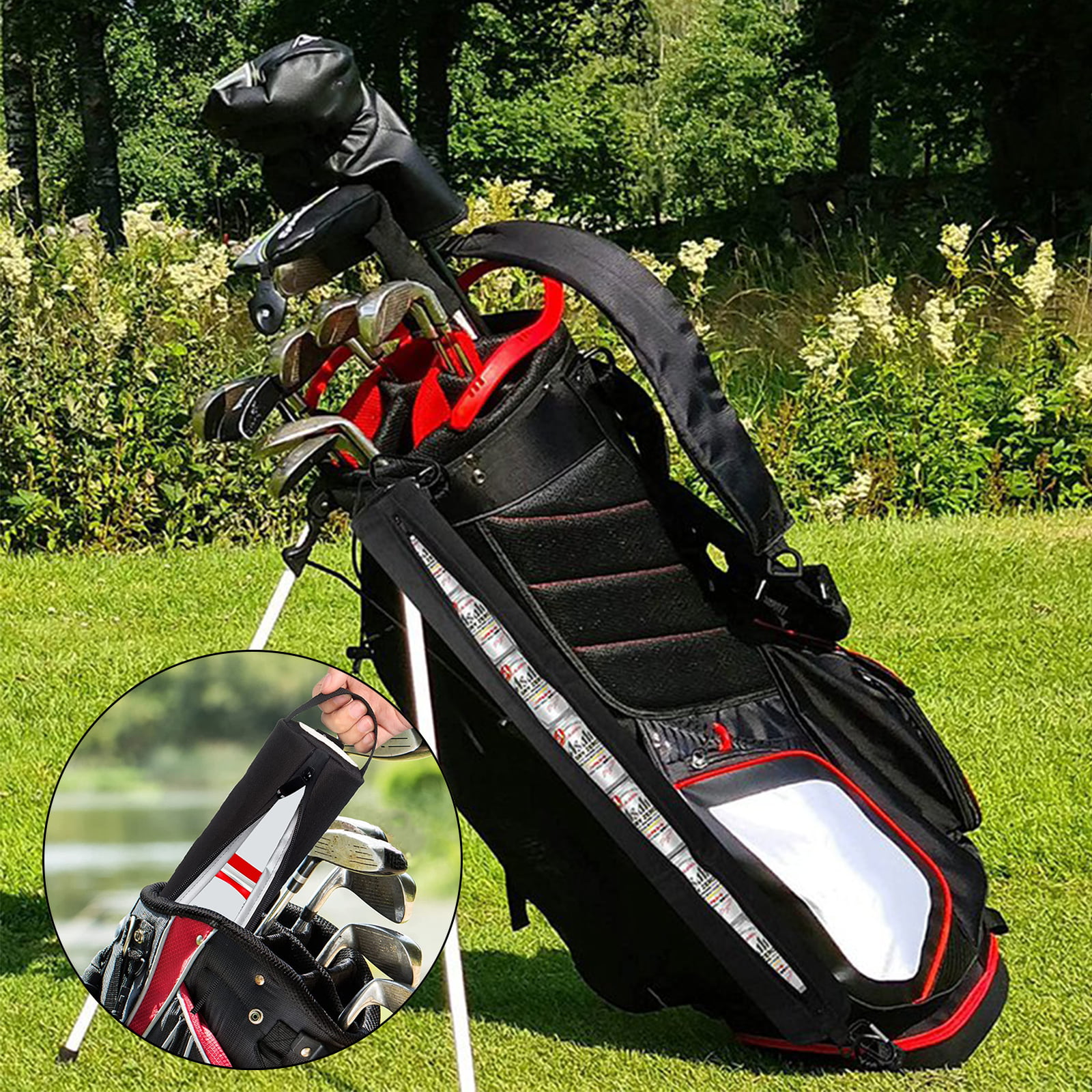 PLAYEAGLE Golf Portable Cooler Bag Insulated Drink Picnic For Men Women  Lightweight Golf Beverage Cooler Bag