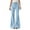 Sky Blue, variant on WTOBBY Women's Fashion Loose Drawstring Waist Solid Color Cargo Pants, Elastic Band Flare Leg Joggers Casual Comfortable Athletic Wear for Women,Black L