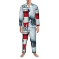 thumbnail image 3 of Fotbe Circular Lighthouse Pijama de Hombre con Estampado de Manga Larga, Conjunto de 2 Piezas, Ropa de Dormir Suave y Cómoda con Bolsillos-Medium, 3 of 7