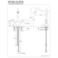 thumbnail image 2 of Kingston Brass KS1492TAL Vessel Household Faucet, Polished Brass, 2 of 3