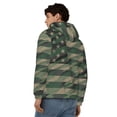 thumbnail image 4 of Vsdgher Jungle Green Camo USA Flag Mens Hoodies Zip Hoodie, Hoodies for Men, Zip-up Hooded Sweatshirt-X-Large, 4 of 5
