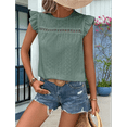 thumbnail image 3 of Women'S Round Neck Cap Sleeve Top Light Green XL, 3 of 5