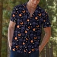 thumbnail image 6 of Retro Magic Black Cat Skull Hawaiian Shirt For Men Dark Witch Skull Mens Hawaiian Shirts Short Sleeve Button Down Shirt Men, 6 of 7