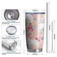 thumbnail image 6 of 20 Oz Great Pyrenees Dog and Flower Coffee Tumbler Double Wall Insulated Stainless Steel Water Bottle | Metal Reusable Thermoses Flask with Cup Cap | Leak & Sweat Proof with Anti-Dust Lid, 6 of 7