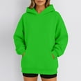 thumbnail image 4 of Mohiass Womens Oversized Hoodies Long Sleeve Plain Basic Fleece Sweatshirts 2025 Fall Winter Pullover Tops with Pocket Light Green S, 4 of 5