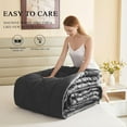 thumbnail image 6 of 120x128 Oversized King Comforter, Extra Large King Size Comforter Oversized, All Season Soft Lightweight Quilt Down Alternative Duvet Insert with 8 Corner Tabs(120x128, Black), 6 of 7