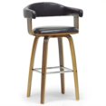 thumbnail image 1 of Quigley Counter Stool in Walnut and Black, 1 of 1