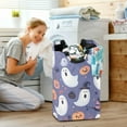 thumbnail image 5 of Yayeee Freestanding Laundry Hamper with Handle Collapsible Large Storage Basket for Clothes, Blue Cute Halloween, 5 of 7