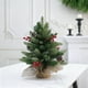 thumbnail image 1 of Árbol de Navidad Pequeño con Piñas y Frutos Rojos, Adorno de Escritorio, 1 of 6