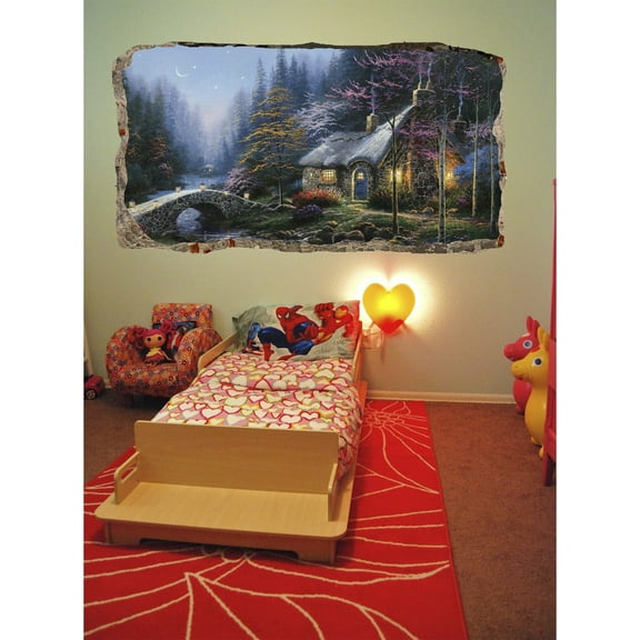 Startonight 3D Mural Wall Art Photo Decor Fairy Landscape Amazing Dual View Surprise Wall Mural Wallpaper for Bedroom Fantasy Wall Paper Art Gift Large 47.24 ‘’ By 86.61 ‘’