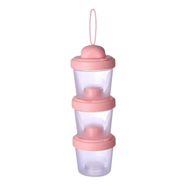 Baby Milk Formula Dispenser Food Storage Container Leakproof Airtight Lid for Pink 120ml