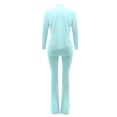 thumbnail image 4 of SELONE Blazer Jackets for Women 2 Piece Outfits Plus Size ’s Fashion Casual Loose Solid Color Suit Suit Office Two-piece Suit 11-Light Blue S, 4 of 5
