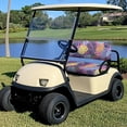 thumbnail image 4 of Pzuqiu Tropical Palm Leaf Golf Cart Seat Cover Set - 2-Piece Stretchable Protector | Breathable, Washable, All-Weather | Fits EZGO, Club Car & Yamaha, 4 of 10