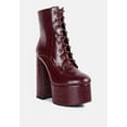 thumbnail image 2 of Magdalene Croc High Heel Patform Boots, 2 of 11