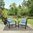 thumbnail image 3 of Mainstays 45" L x 22.75" W Blue Floral Rectangle Outdoor 2 Piece Deep Seat Cushion, 3 of 6