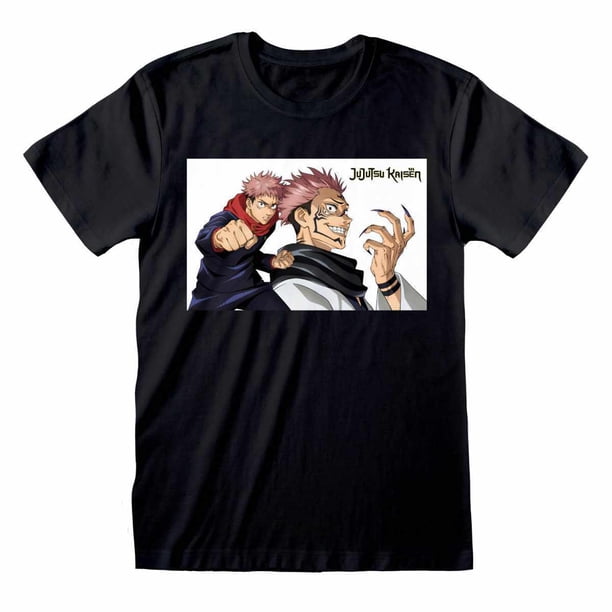 Jujutsu Kaisen - Camiseta Garra para Adultos Unisex (Negro, Blanco)