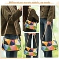 thumbnail image 4 of FORMRS Womens Shoulder Bag with Chain Strap Clutch Purse Cute Tote Handbag, Minimalist Triangles, 4 of 7