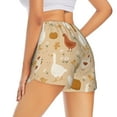 thumbnail image 3 of Goofa Autumn and Thanksgiving Printed Women 2 in 1 Running Shorts,Quick Dry Athletic Workout Shorts,High Waisted Athletic Shorts with Liner Pockets-Small, 3 of 9