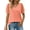 Coral Pink, variant on Eternatastic Womens Summer Tops V Neck T Shirts Swiss Dot Puff Sleeve Tops Loose Casual Tshirts Casual Fashion Blouses S-2XL