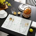 thumbnail image 3 of Sage Green Easter Placemats Set of 4, Watercolor Spring Bunny Eggs Placemats for Dining Table, Place Mats for Kitchen Tabletop, Waterproof Wipeable Dining Table Mats Set, 3 of 9