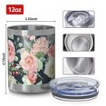 thumbnail image 3 of 12oz Tumblers Pioneer Flower Vacuum Insulated Stainless Steel Travel Tumbler Cups Mug with Lid and Straw for Beer,Coffee,Beverages with Cleaning Brush for Cold & Hot Drinks, 3 of 5
