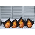 thumbnail image 2 of Ambesonne Sports Throw Pillow Cover 4 Pack, Basketball Shoot Art, 24", Orange Black, 2 of 7