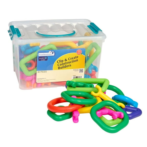 Excellerations Clip & Create Construction Builders - 80 Pieces