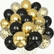 thumbnail image 1 of Set de globos negros y dorados, 47 piezas, 30 cm, látex metálico, 1 of 2