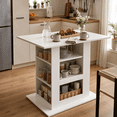 thumbnail image 1 of Mesa de Comedor con Estantes de Almacenamiento, Ahorro de Espacio para Cocinas, Comedores o Oficina Nomi, 1 of 12