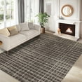 thumbnail image 2 of Geetinfly 5*7FT Area Rugs 1200Gsm 100% Polyester Rug 350Gsm Velvet Weight Pearl Velvet Washed Back Folding Imitation Print Carpet - Modern - Cross Brown tone, 2 of 8
